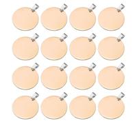 PATIKIL 16Pcs Metal Stamping Blanks, 30mm Round Stamping Name Tags Stainless Steel Blanks Metal Plate with Hole for Laser Engraving Stamping Dog Tags Keychain Making, Rose Gold