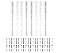 PATIKIL 16x1.2 Inch Piano Hinge,8 Pcs 304 Stainless Steel Continuous Hinge with Holes for Piano Gate Door Wooden Storage Box Cabinet Boat,Silver