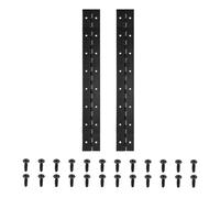 PATIKIL 16x2 Inch Piano Hinge, 2 Pack 304 Stainless Steel Continuous Hinge with Holes for Piano Gate Door Wooden Storage Box Cabinet Boat, Black