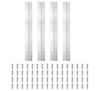 PATIKIL 16x2 Inch Piano Hinge, 4 Pack 304 Stainless Steel Continuous Hinge with Holes for Piano Gate Door Wooden Storage Box Cabinet Boat, Silver Tone