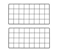 PATIKIL 16x8 Inch Wall Grid Panel, 2 Pcs Metal Wire Photo Wall Decorative Grid for Photo Display Hanging Picture Memo Home Decorations, Black