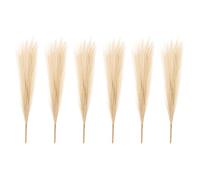 PATIKIL 17 Inch Faux Pampas Grass, 6 Pcs Boho Decor for Home Decoration Artificial Tall Fluffy Stems for Wedding Flower Party Vase Arrangement Centerpieces, Khaki