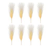 PATIKIL 17 Inch Faux Pampas Grass, 8 Pcs Boho Decor for Home Decoration Artificial Tall Fluffy Stems for Wedding Flower Party Vase Arrangement Centerpieces, Gradient Beige