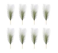 PATIKIL 17 Inch Faux Pampas Grass, 8 Pcs Boho Decor for Home Decoration Artificial Tall Fluffy Stems for Wedding Flower Party Vase Arrangement Centerpieces, Gradient Dark Green