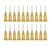 PATIKIL 17Ga Dispensing Needles, 102PCS 1/2 Inch Industrial Blunt Tip Dispensing Needle Tips with Luer Lock Needle for Refilling Liquid Inks Adhesive Glue Oil,Yellow