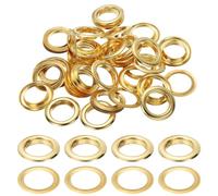 PATIKIL 17mm/11/16" Metal Eyelets, 30 Pcs Eyelets and Grommets Kit Leather Grommet Eyelet Tool for Fabric Shoes Clothes Curtains Belt DIY Project, Gold
