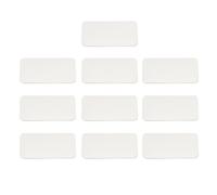 PATIKIL 17mmx30mm Metal Plate for Phone Magnet, 10pcs Rectangular Adhesive Metal Plate Replacement Stickers for Magnetic Car Mount Holder Phone Case Wall, Silver Tone