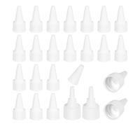 PATIKIL 18/410 Twist Top Caps, 60Pcs Plastic Squeeze Bottle Replacement Caps with Foam Gasket for Paint Lids Glue Dispensing DIY Crafts, White