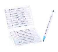 PATIKIL 18 Colors Alcohol Marker Pens, 1 Set Alcohol-Based Ink Dual Tip Art Markers Set with Box for Artist Coloring Sketching Drawing