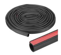 PATIKIL 18 ft D Shape Rubber Seal Strip, 3/4" Self-Adhesive EPDM Rubber Door Weather Stripping for Boat, RV, Auto, Truck, Marine, Garage Doors/Window, Black/Red
