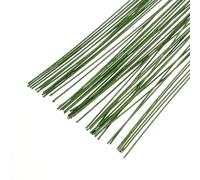 PATIKIL 18 Gauge 14.2" Floral Wire Stems, 50 Pcs Paper Wrapped Iron Wire for Artificial Flower Making DIY Crafts Christmas Wreaths Floral Arrangements, Light Green