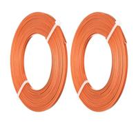 PATIKIL 18 Gauge 3mm Wide Aluminum Flat Wire, 16.4Ft 2 Roll Bendable Flat Bezel Face Masks Soft Craft Wire for Resin Bezel Frame Wire Wrapping Craft Making, Orange Red