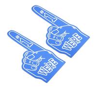 PATIKIL 18 Inch Giant Foam Finger, 2Pcs We Are #1 EVA Foam Hand Cheerleading Vibrant Color for Celebration Pom Poms Sports Events Spirit Games Party, Blue