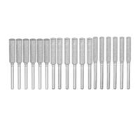 PATIKIL 18 Pcs Diamond Chainsaw Sharpener 3 Sizes High Hardness Sharpening Stone Polishing Chainsaw Sharpening Kit Grinding File Tool, Silver(5/32", 3/16", 7/32")