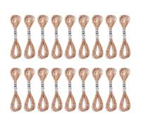 PATIKIL 18 Skeins Embroidery Floss, Metallic Embroidery Thread Nylon Threads Bracelets String for Cross-Stitch Hand Embroidery, Bronze Tone