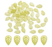PATIKIL 18 x 11mm Czech Glass Leaf Beads, 100 Pcs Crystal Leaf Beads for Jewelry Making DIY Craft Bracelet Necklaces Earrings, Light Green