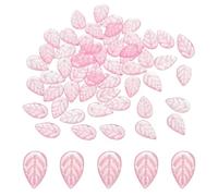 PATIKIL 18 x 11mm Czech Glass Leaf Beads, 100 Pcs Crystal Leaf Beads for Jewelry Making DIY Craft Bracelet Necklaces Earrings, Pink