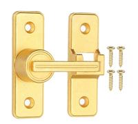 PATIKIL 180 Degree Barn Door Lock, Flip Latches Zinc Alloy Safety Sliding Door Bolt Latch Lock for Garage Bathroom Sliding Swing Open Door, Gold