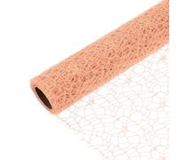 PATIKIL 180"L x 19.7"W Jacquard Net Mesh, Korean Openwork Floral Bouquet Wrapping Paper for Packaging Fresh Flower Wedding Valentine's Day Florist Supplies, Champagne Color