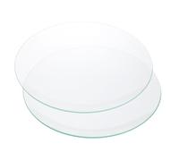 PATIKIL 180mm/7.1"Diameter Watch Glass, 2Pack High Transparent Smooth Edges Chamfered Arc Cover Lids for Beakers&Flasks, Evaporation Dish, Laboratory Supplies