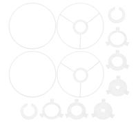 PATIKIL 18cm Lamp Shade Ring Set, 2 Set Lampshade Holder Frame Strong Rings with E27 to E14/E26 Spider Fitter Adapter Lampshade Frame Wire for DIY Drum Shade Table Floor Pendant Lamp