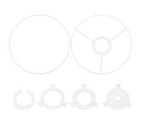 PATIKIL 18cm Lamp Shade Ring Set, Lampshade Holder Frame Strong Rings with E27 to E14/E26 Spider Fitter Adapter Lampshade Frame Wire for DIY Drum Shade Table Floor Pendant Lamp