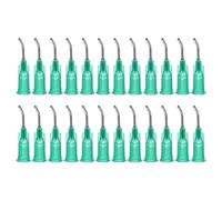 PATIKIL 18Ga x 0.5 Inch Dispensing Needle Tips, 100Pcs Stainless Steel 45 Degrees Pre Bent Glue Needle Tube Blunt Tips with Luer Lock for Glue Oil Applicator, Pink