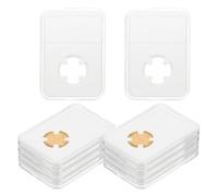 PATIKIL 18mm Coin Slab Display Holder, 10Pcs Clear Coin Case Storage Plastic Four-Point Box for Coin Collectors Collection Protection Organize