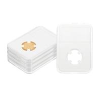 PATIKIL 18mm Coin Slab Display Holder, 5Pcs Clear Coin Case Storage Plastic Four-Point Box for Coin Collectors Collection Protection Organize