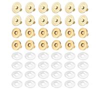 PATIKIL 18mm Magnetic Snap Buttons Set, 12Pcs Copper Magnetic Purse Closure Fastener Clasps Replacement Tool Kit with Washers for Purses Handbags Clothes Sewing DIY Craft, Gold