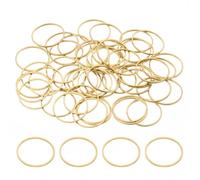 PATIKIL 18mm OD x 16.5mm ID Beading Hoop, 100Pcs Solid Copper Beading Finding Ring