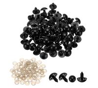 PATIKIL 18mm Safety Eyes, 200 Pcs Plastic Craft Eyes with Washers Safety Eyes for Stuffed Animals Crochet Toys Dolls DIY Craft Making, Black