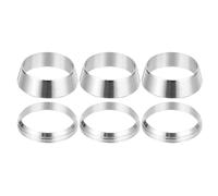 PATIKIL 18mm Tube OD 304 Stainless Steel Compression Tube Fitting Sleeve, 3 Pack Double Ferrule Ring Tubing Fitting Assortment Kit, Silver