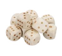 PATIKIL 18mm Wooden Dice, 10Pcs Numbers 1-6 Cube Dice with Round Corner 6 Sides Square Wood Blocks for DIY Craft Projects