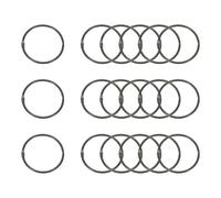 PATIKIL 18Pcs Loose Leaf Binder Rings, 2.2 Inch Metal Open Card Rings Heavy Duty Book Rings for Key Index Card Rings Paper Rings Office, Black