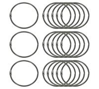 PATIKIL 18Pcs Loose Leaf Binder Rings, 3.9 Inch Metal Open Card Rings Heavy Duty Book Rings for Key Index Card Rings Paper Rings Office, Black