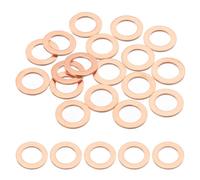 PATIKIL 18PCS M8 Copper Washers, M8x13x1mm Copper Crush Washer Metric Flat Washers Sealing Washers Assortment Kit Oil Drain Plug Gasket Ring for Automotive Battery Vehicles Screws Bolt