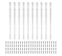 PATIKIL 18x1.2 Inch Piano Hinge,10 Pcs 304 Stainless Steel Continuous Hinge with Holes for Piano Gate Door Wooden Storage Box Cabinet Boat,Silver