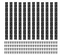 PATIKIL 18x1.2 Inch Piano Hinge,12 Pcs 304 Stainless Steel Continuous Hinge with Holes for Piano Gate Door Wooden Storage Box Cabinet Boat,Black
