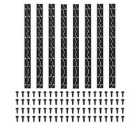 PATIKIL 18x1.2 Inch Piano Hinge,8 Pcs 304 Stainless Steel Continuous Hinge with Holes for Piano Gate Door Wooden Storage Box Cabinet Boat,Black