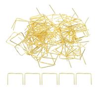 PATIKIL 18x18mm Copper Chandelier Connector Pins, 100Pcs Chandelier Crystal Clips for Fastening Crystals Parts, Chandelier Replacements, Gold