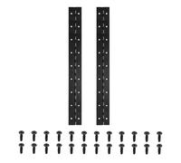 PATIKIL 18x2 Inch Piano Hinge, 2 Pack 304 Stainless Steel Continuous Hinge with Holes for Piano Gate Door Wooden Storage Box Cabinet Boat, Black