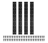 PATIKIL 18x2 Inch Piano Hinge, 4 Pack 304 Stainless Steel Continuous Hinge with Holes for Piano Gate Door Wooden Storage Box Cabinet Boat, Black