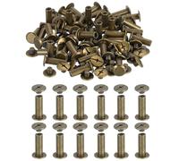 PATIKIL 19.5mm Chicago Screws Leather Rivets, 60 Set Leather Rivets Nail Stud Screws Bolt Assorted Kit for DIY Leather Craft Bookbinding Decorate Repair Belt Bag Clothing, Gunmetal