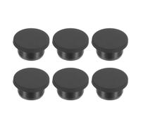 PATIKIL 19.5mm Diameter Rubber Hole Plugs, 6 Pcs Silicone Rubber Round Hole Stoppers for 19mm Hole, Black