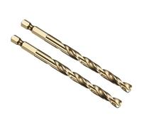 PATIKIL 19/64" Hex Shank Drill Bit, M35 Cobalt 5% High-Speed Steel Bits Quick Change Design for Impact Driver 135° Gold Finish for Stainless Steel Hard Metal - 2 Pack