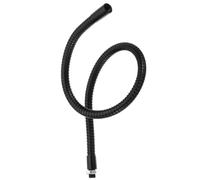 PATIKIL 19.7" Universal Gooseneck Hose, 1 Pcs M10 Fine Thread Bendable Metal Hose Flexible Arm Soft Tube Extension for Lamp, DIY Equipment, Black