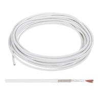 PATIKIL 19.7Ft 17 AWG High Temperature Wire, -60-350 Degrees Celsius Mica Glass Fiber Electronic Wire Insulated Heat Resistant Electronical Flexible Cable for Lamp Boiler Heater, White