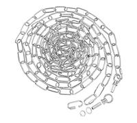 PATIKIL 19 Feet Lighting Chain for Hanging Lamp, Chandelier Chain Light Fixture Chain Load Capacity 65 Lbs for Pendant Light, Ceiling Fan, Silver