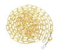 PATIKIL 19 Feet Lighting Chain for Hanging Lamp, Chandelier Chain Light Fixture Chain Load Capacity 65 Lbs for Pendant Light, Ceiling Fan, Gold